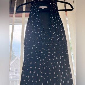 Evan-Picone black dress with white polka dots-Size 8